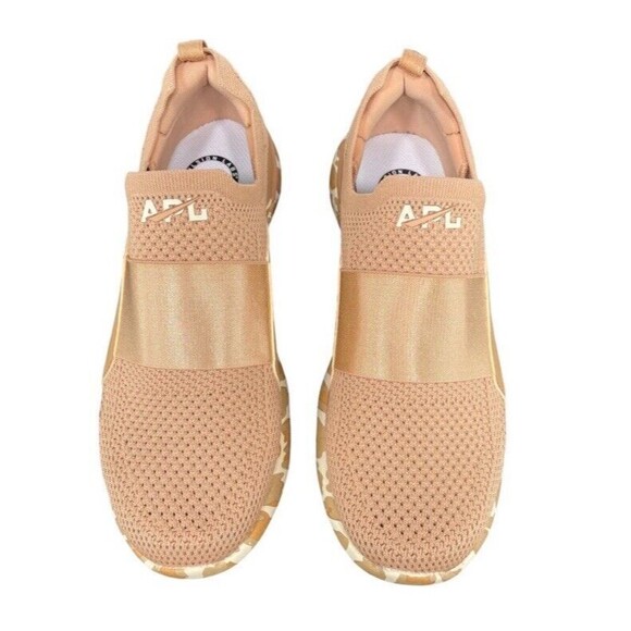 NEW APL Techloom Bliss Caramel Tan Leopard Lightweight Running Sneakers size 7 - Picture 1 of 8
